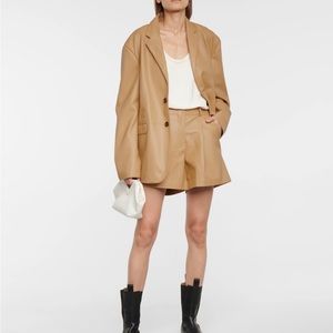 The Franke Shop Leather Blazer